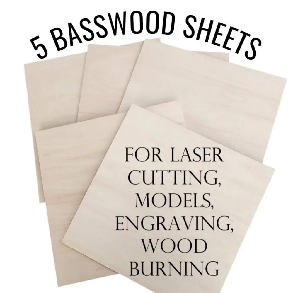 5 Pack Basswood Sheets 12